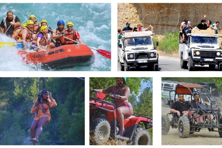 Alanya Rafting Jeep Quad/Buggy & Zipline 4 Activities